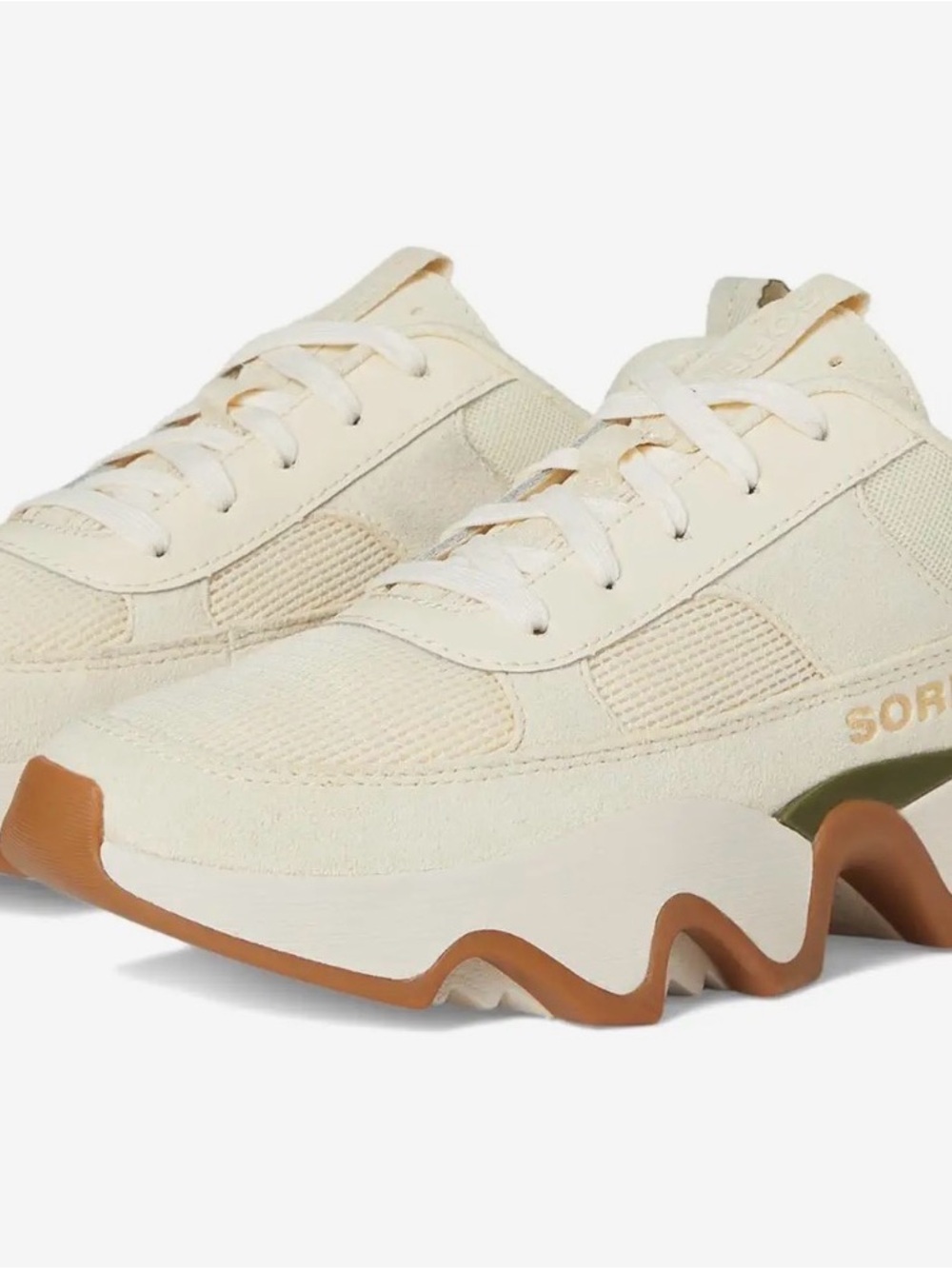 Sorel Women's Cream and Gum Wave Runner Sneaker